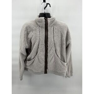 KÜHL Avina Flight Jacket Womens XL Stone 4482 NWT High Pile Fleece Faux Leather